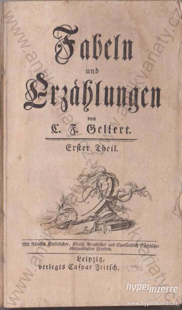Fabeln und Erzählungen Ch. F. Gellert 1767 - foto 1