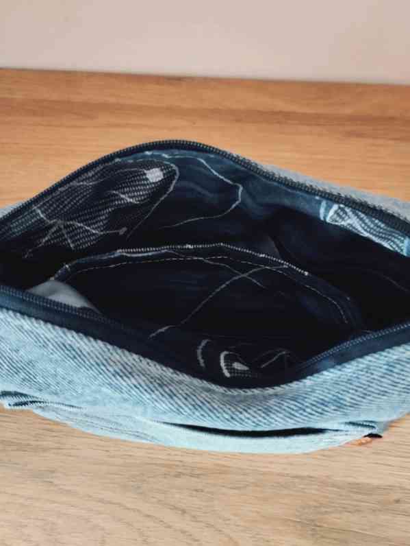 Riflová kosmetická taštička - foto 4