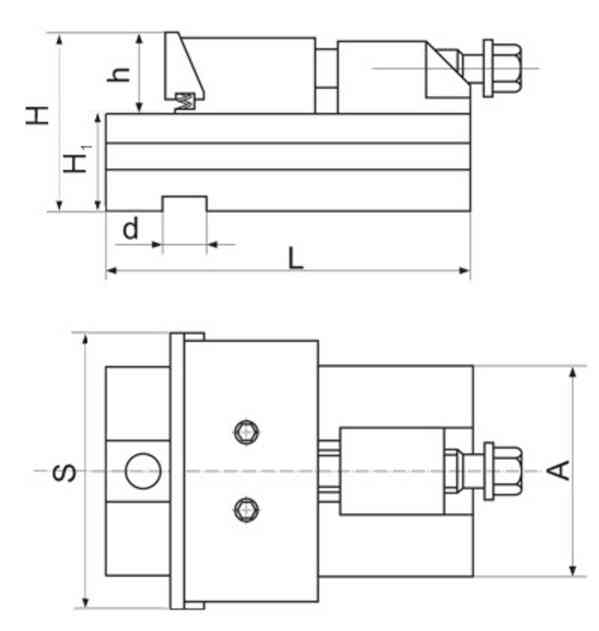 Přesný ocelový strojní svěrák modulární, dělený 175 mm  - foto 3