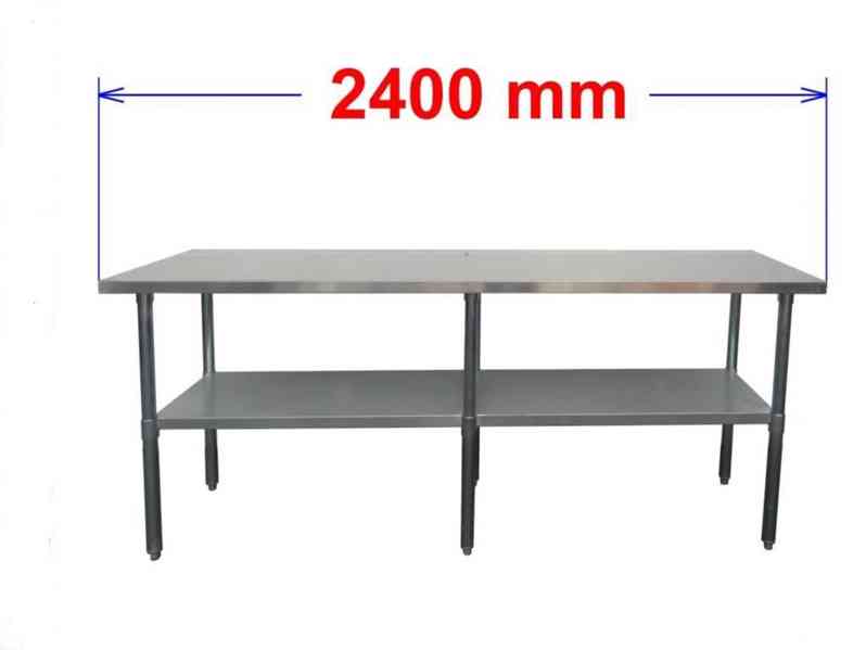Nerezový stůl 240 cm