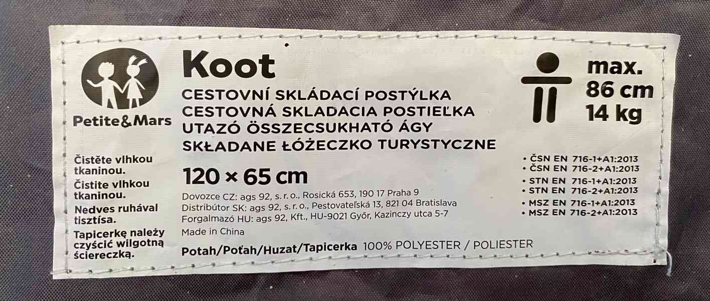 Cestovní skládací postýlka Petite @ Mars - foto 6