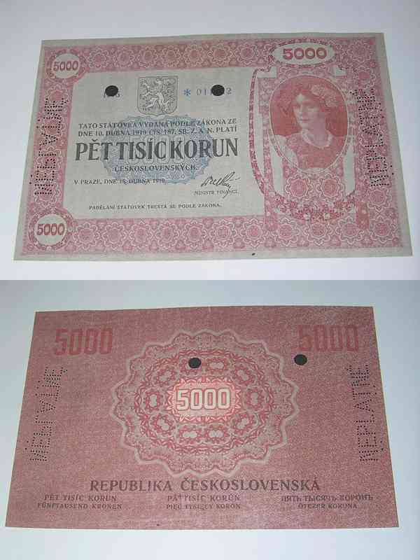 Kopie vzácných 1 republikových bankovek - Mucha - foto 10