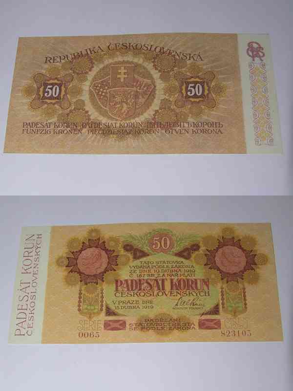 Kopie vzácných 1 republikových bankovek - Mucha - foto 6
