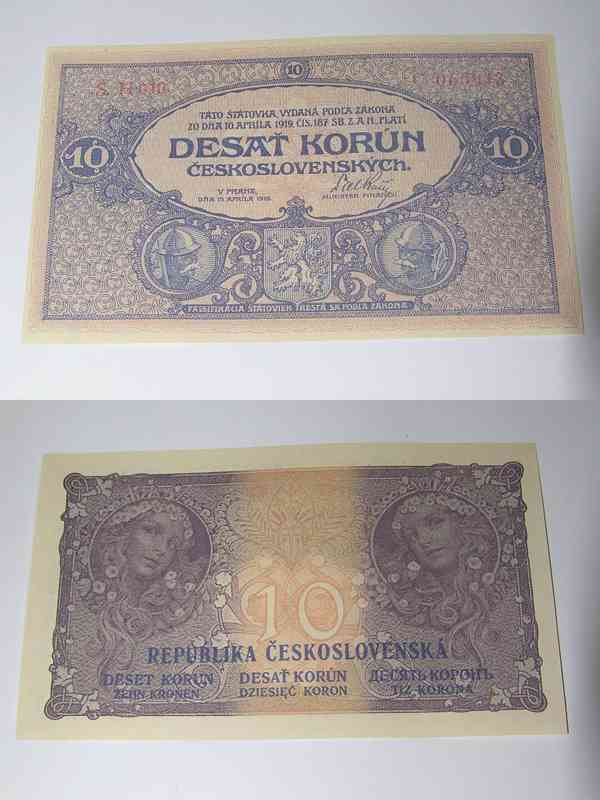 Kopie vzácných 1 republikových bankovek - Mucha - foto 4