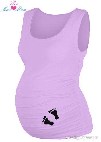 Krásná těhotenská tílka s potiskem v letních barvách - foto 1
