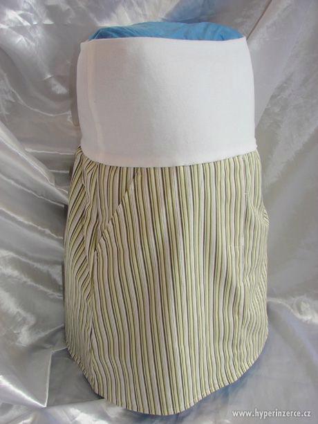 Těhotenská sukýnka bavlna na léto elastic. kytička - foto 1
