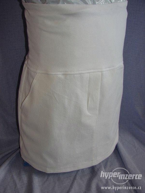 Těhotenská sukýnka bavlna na léto elastic. kytička - foto 3