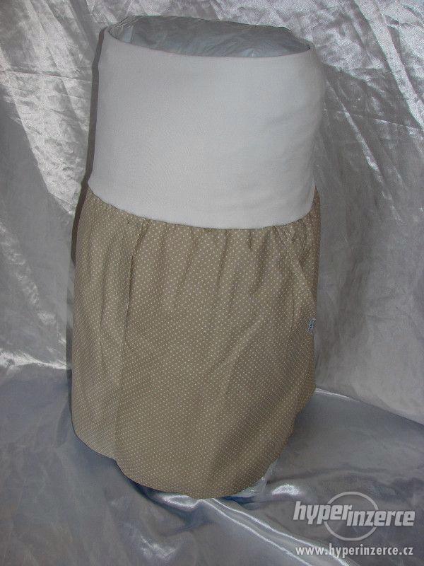 Těhotenská sukýnka bavlna na léto elastic. kytička - foto 4