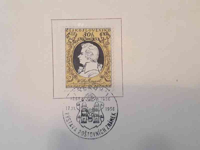 Mozart 30 hal., výstava poštovních známek Přerov 1956  - foto 2