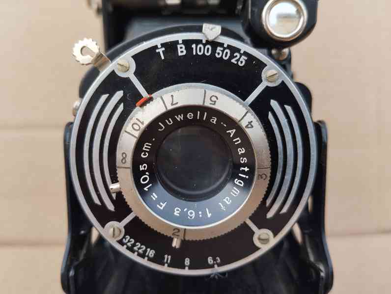 Starý krásný měchový fotoaparát BALDA  s pouzdrem - foto 3
