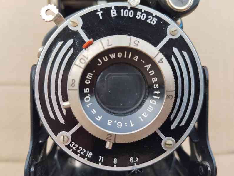 Starý krásný měchový fotoaparát BALDA  s pouzdrem - foto 4
