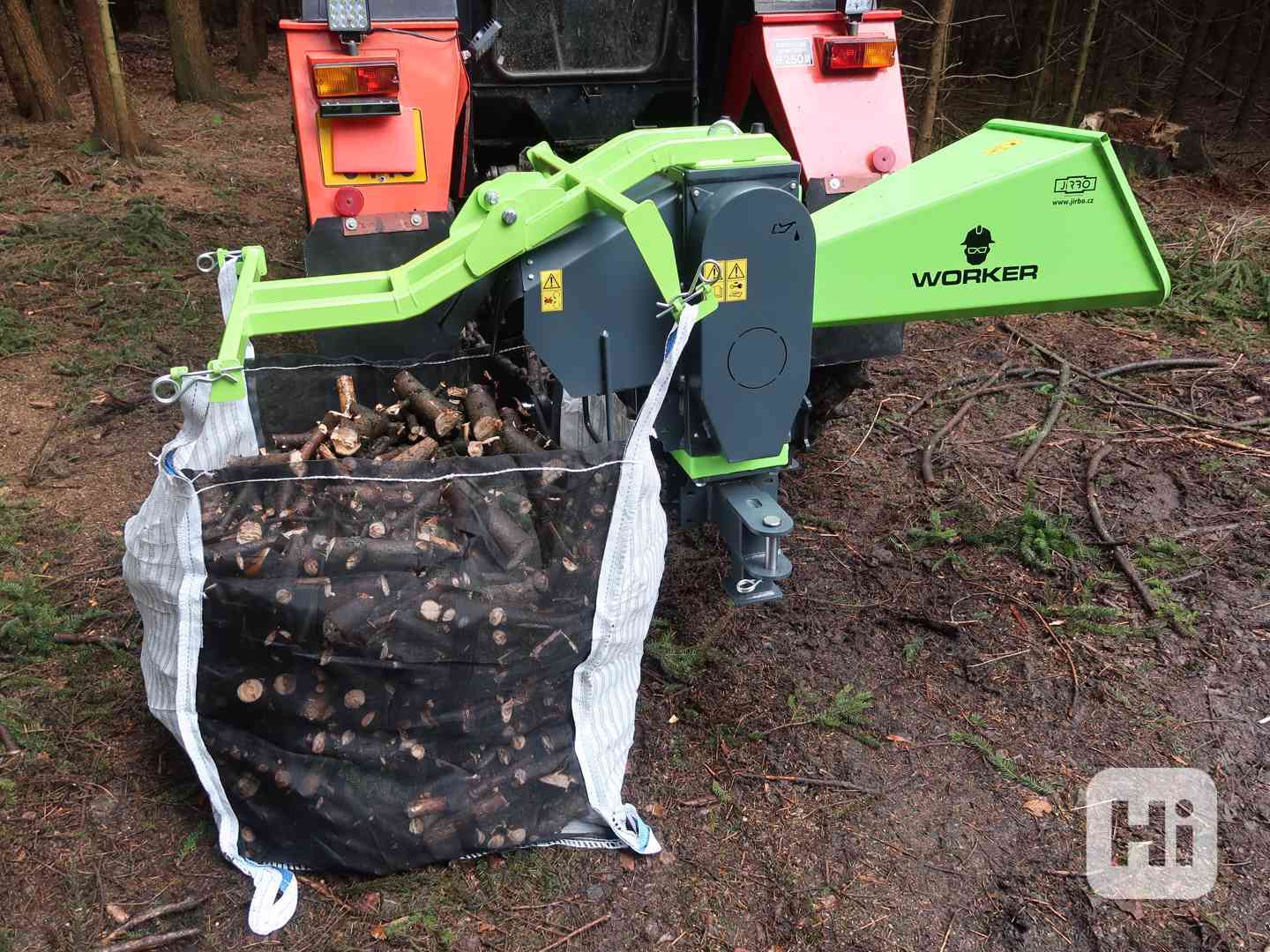 Štěpkovač špalíkovač za traktor do120mm BIG BAG - foto 1