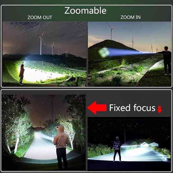 Dobíjecí taktická svítilna s vysokým světelným zdrojem - foto 3