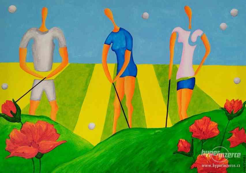 Originální golfový obraz 70x50 cm na prodej - foto 1