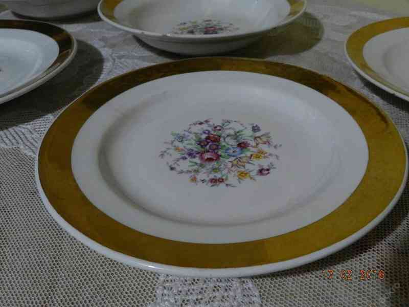 Sada 6 starých talířů květiny  Ditmar Urbach - foto 2