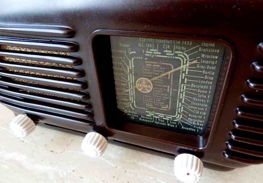 Art Deco starožitné rádio Talisman 308U, top-top stav   - foto 6
