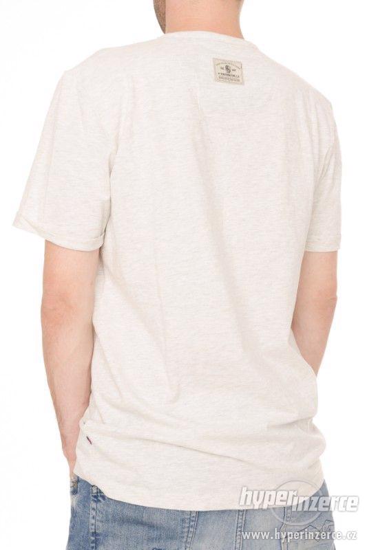 Nové pánské tričko Tom Tailor šedo béžové vel M - foto 2