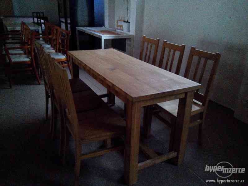 Stůl dubový s trnoží NOVÝ - foto 1