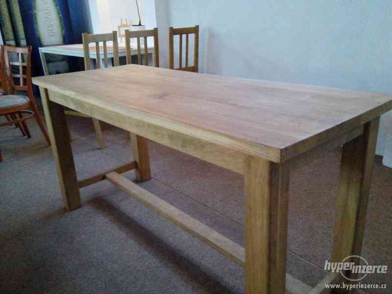Stůl dubový s trnoží NOVÝ - foto 2