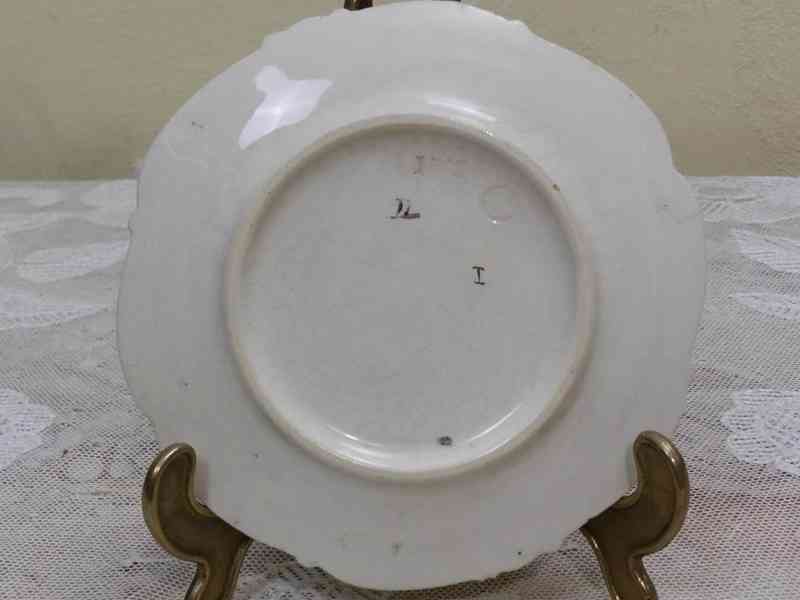 2 krásné secesní malované Talíře Majolika Blansko Znojmo - foto 5