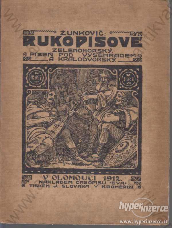 Rukopisové Zelenohorský, Píseň pod Vyšehradem 1912 - foto 1