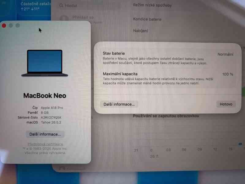 Zánovní MacBook Neo 256GB v záruce - foto 2