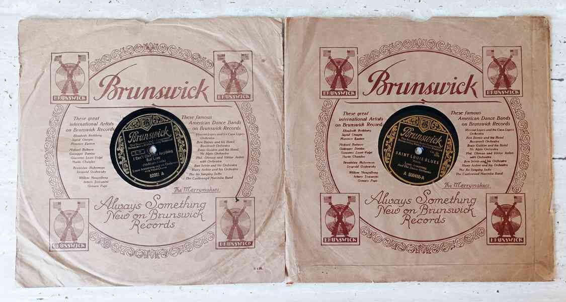 Louis Armstrong, dvě starožitné šelakové gramodesky, 1929 - foto 6