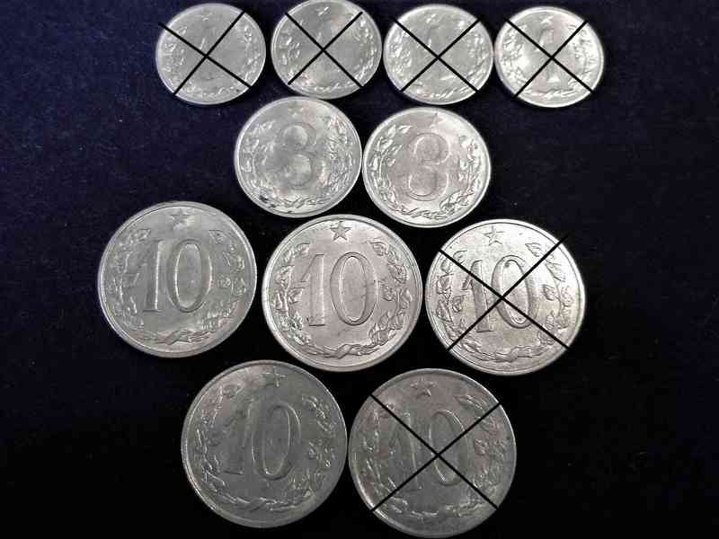 ČSR mince 3 a 10 haléřů, - foto 1