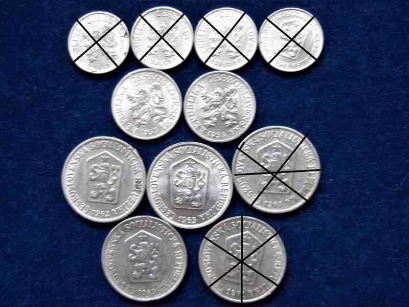 ČSR mince 3 a 10 haléřů, - foto 2
