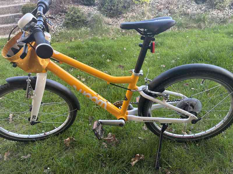 zánovní dětské kolo woom 4, žluté