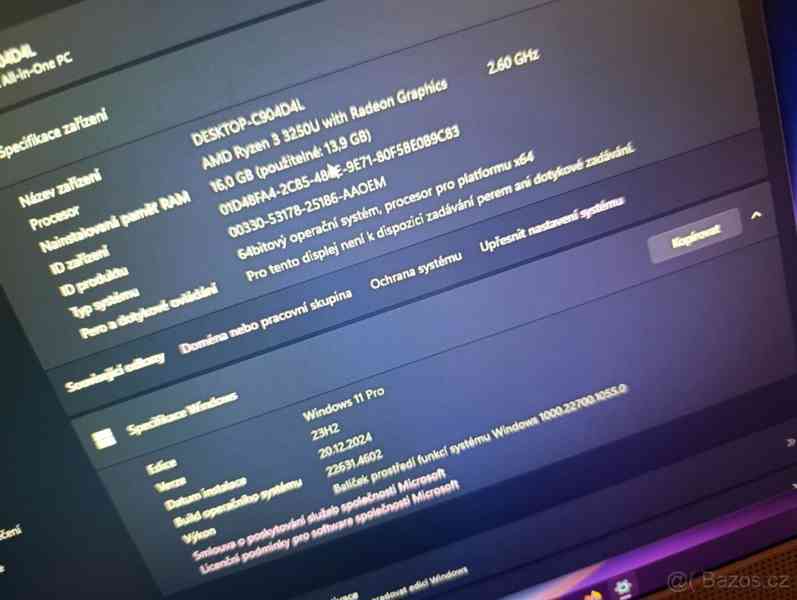 HP AIO All in ONE PC vše v jednom Ryzen WIFI a BT - foto 6