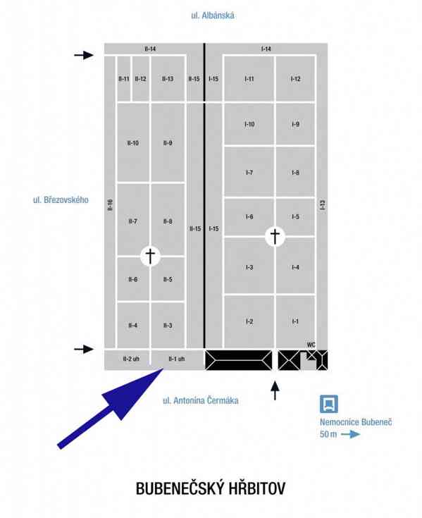 Prodej hrobu na hřbitově v Bubenči - foto 2