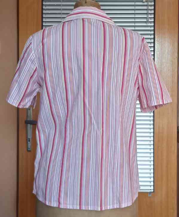 Dámská košile růžová s proužkem (vel. M) - foto 2