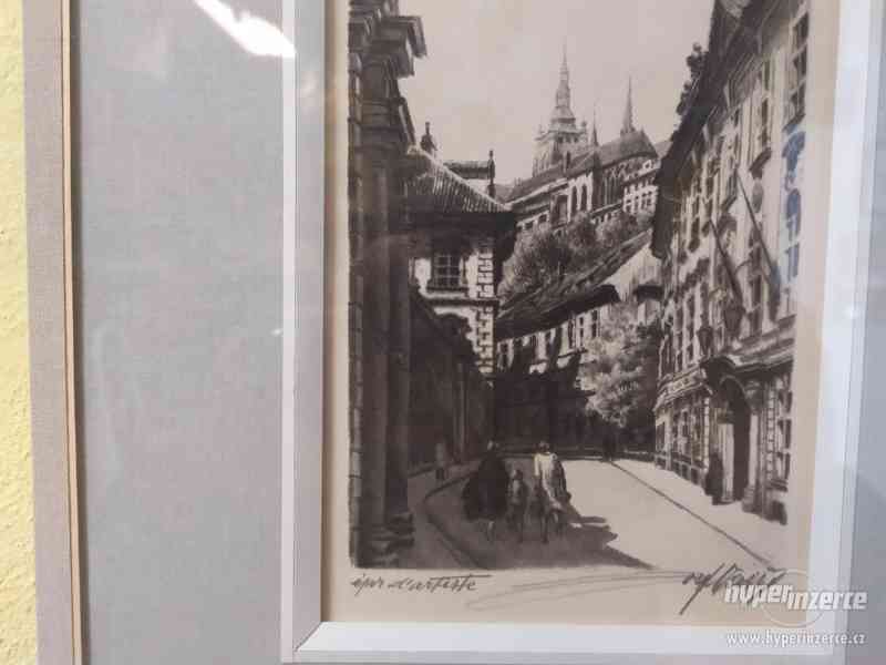 Obraz originál signováno vpravo dole Josef Vaic město, - foto 3