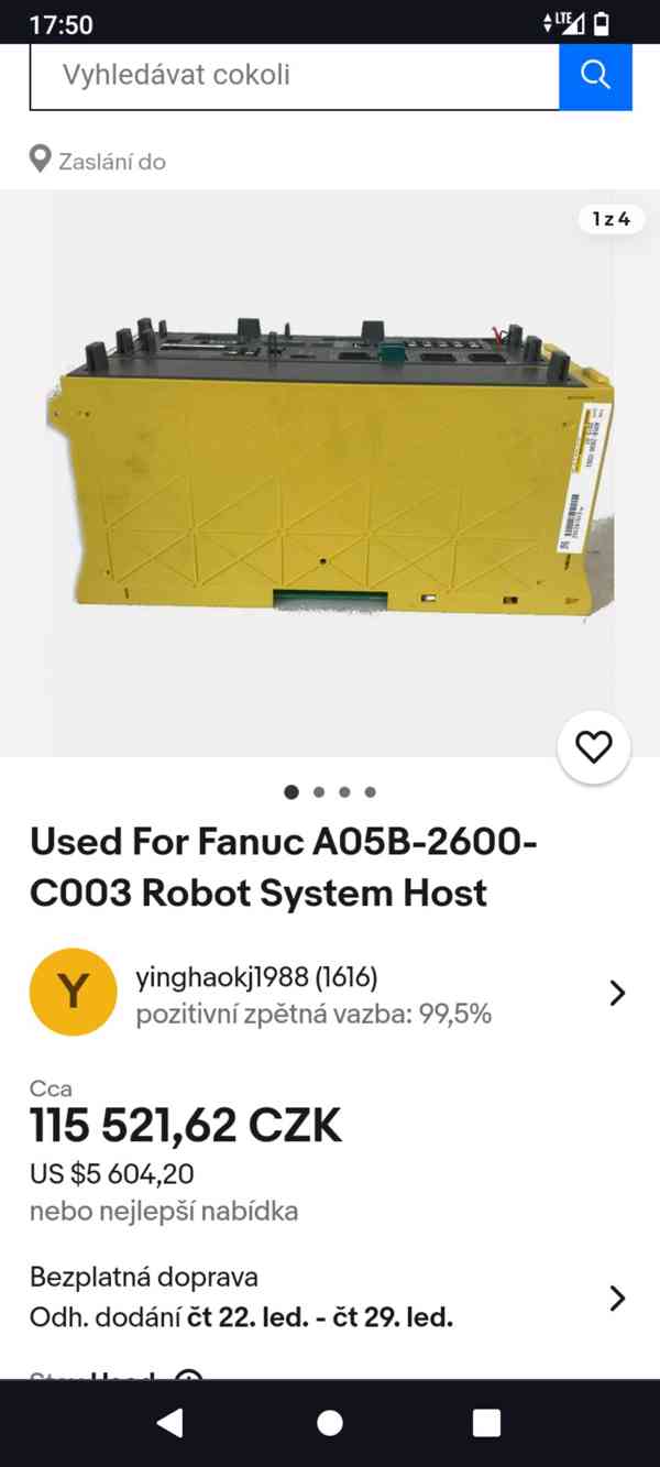 A05B-2600-C001 PSU Fanuc Robot systém host 1Kus kompletní TO - foto 7