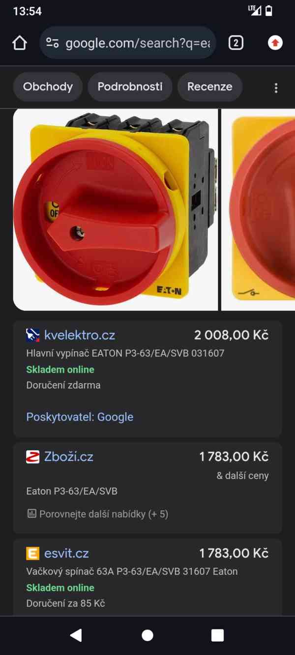 Hlavní vypínač EATON P3-63, SP-063  63A - foto 6