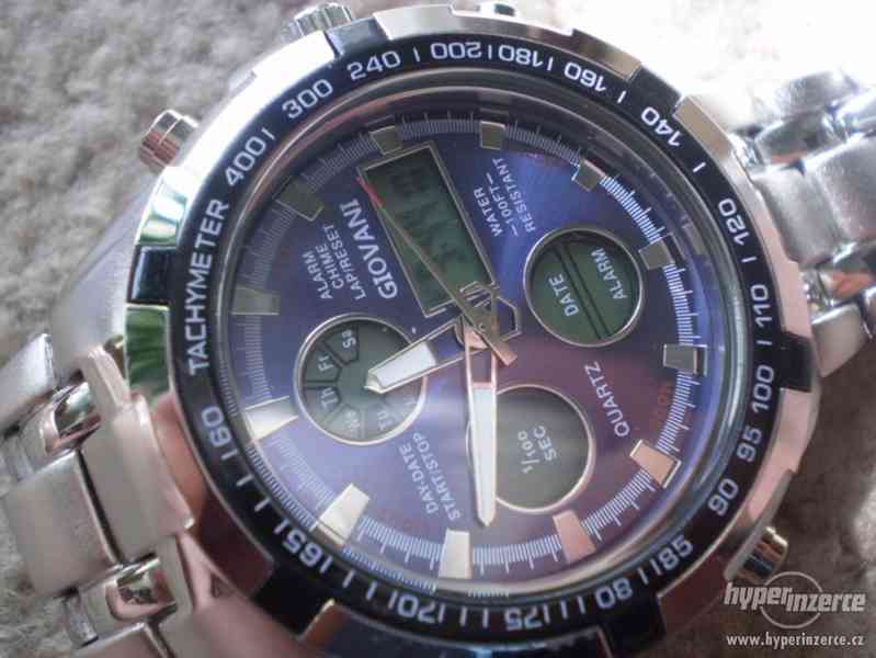 moderní masivní titanové hodinky GIOVANI LED - foto 4