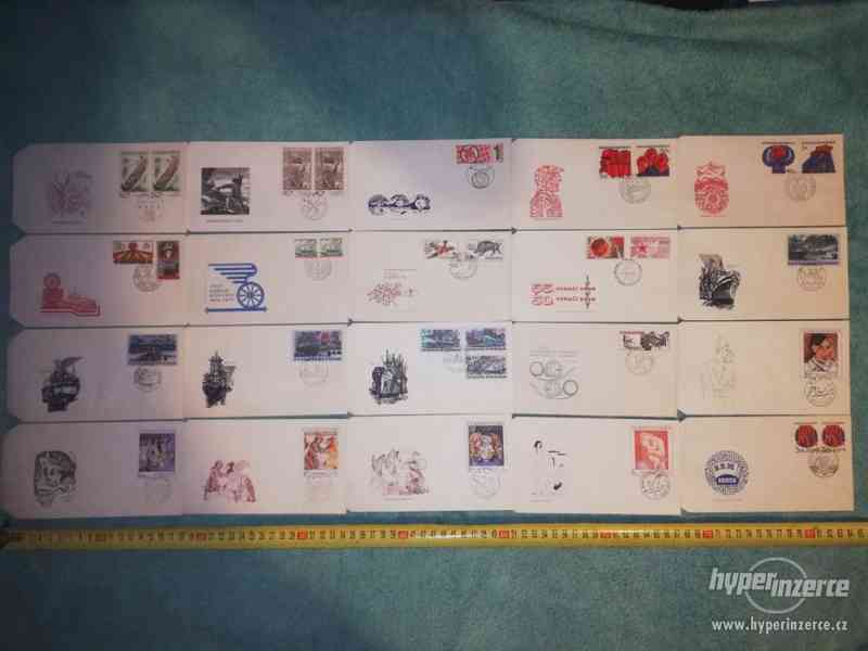 Obálky se známkami, s obrázky a razítky - 100 ks - foto 4