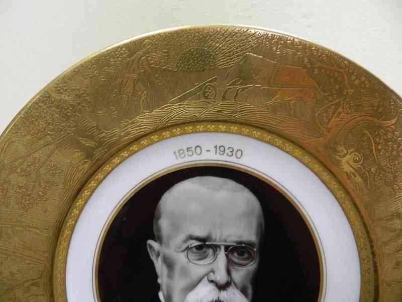 Výroční zlacený Talíř Masaryk vpřed Oroplastika Karlsbad SVE - foto 2