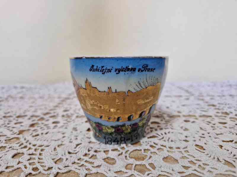 Vzácný starý ručně malovaný Hrnek Praha 1908 - foto 4