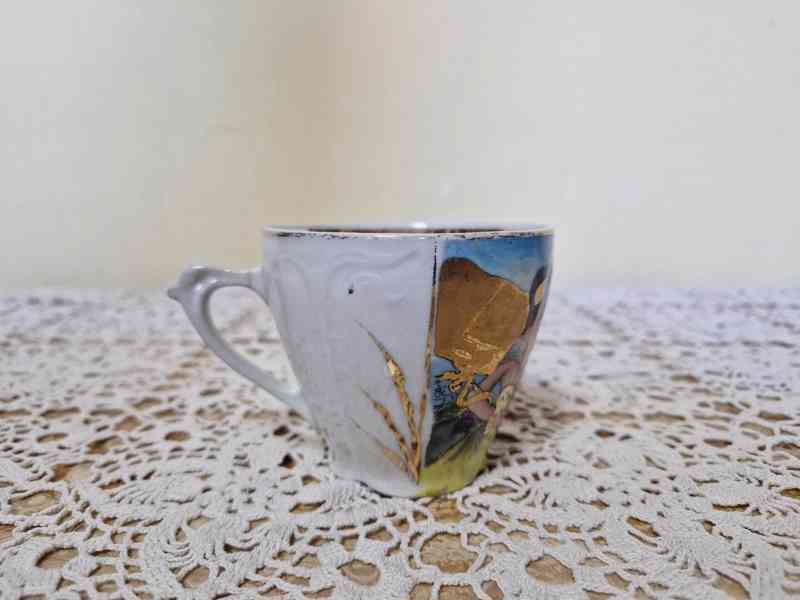 Vzácný starý ručně malovaný Hrnek Praha 1908 - foto 2