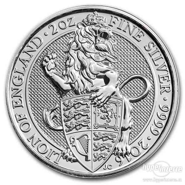 Stříbrná mince The Queen's Beasts The Lion 2 Oz ( 62.2g ) - foto 1