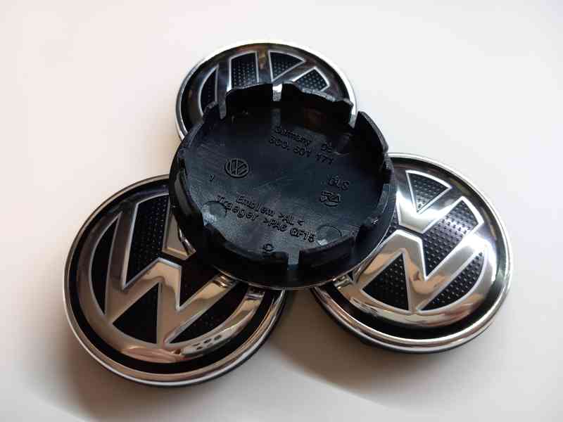 Středové krytky Vw, 56x52mm, Nové logo struktura - foto 2