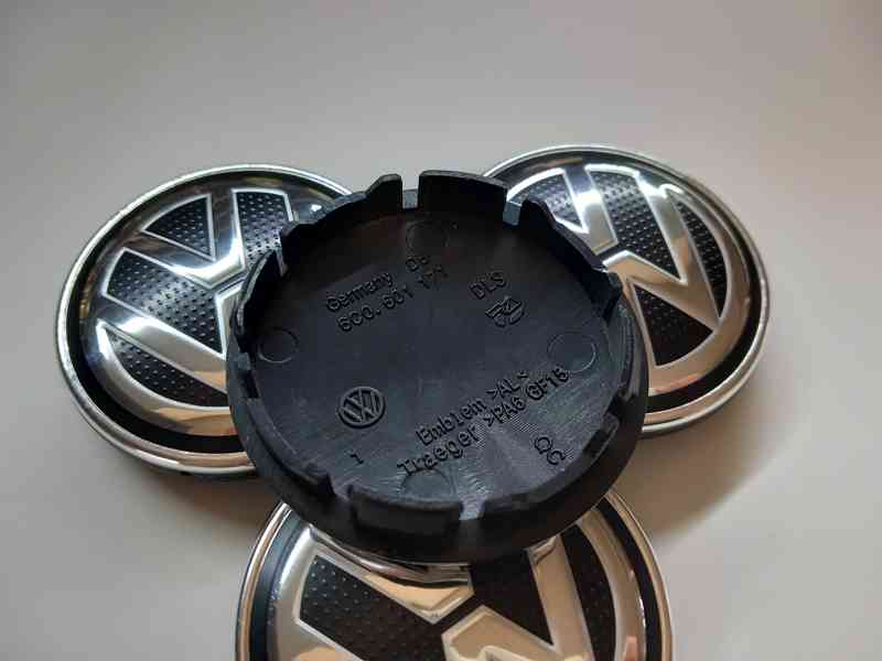 Středové krytky Vw, 56x52mm, Nové logo struktura - foto 3
