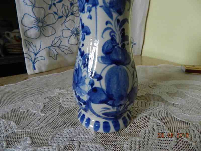 Hezká ručně malovaná kobaltová Vázička Váza - foto 4