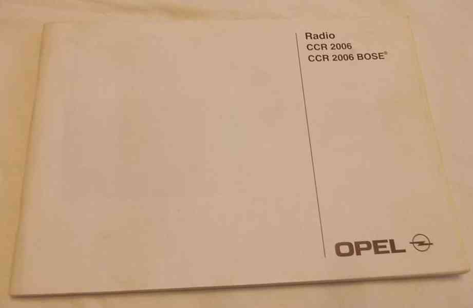 OPEL rádio - návod na obsluhu autorádio CCR 2006 - foto 2