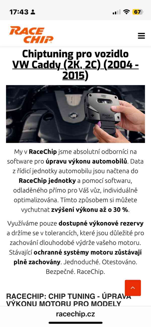 Race Chip VW Caddy/Touran - foto 6