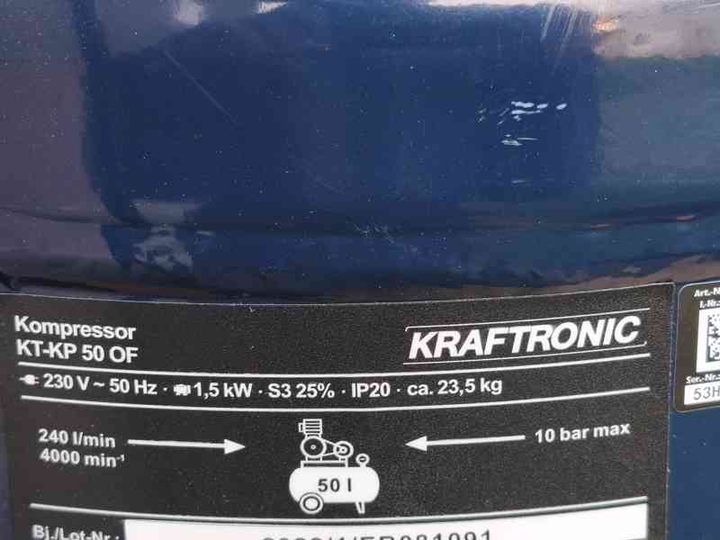 Prodám NEPOUŽITÝ Bezolejový kompresor KRAFTRONIC KT-KP 50 OF - foto 6