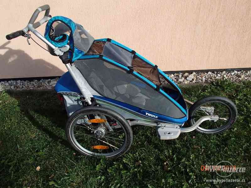 Thule Chariot CX1 Blue Disc + 4 sety TOP stav, SKI - foto 5