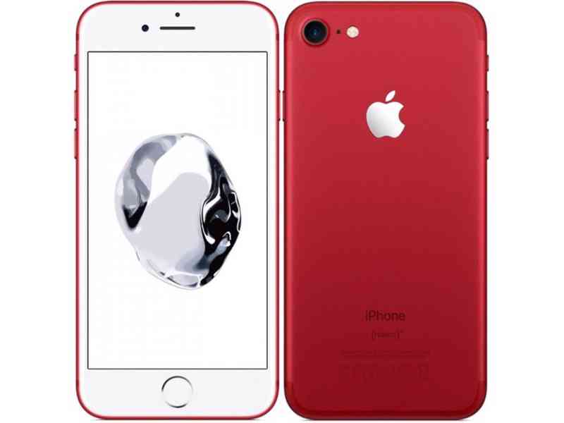 Apple iPhone 7 128GB Red (100 % baterka, TOP stav) - foto 1